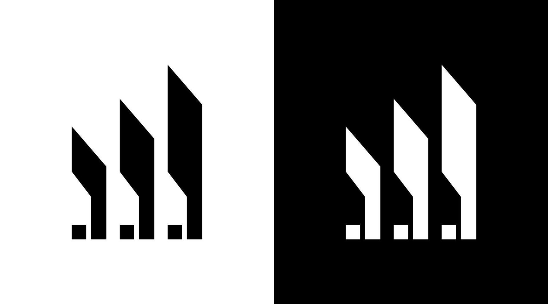 architecture real estate logo monogram black and white icon illustration style Designs templates vector