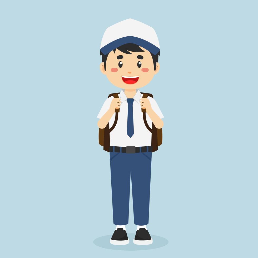 Happy Student Ready Go To School vector