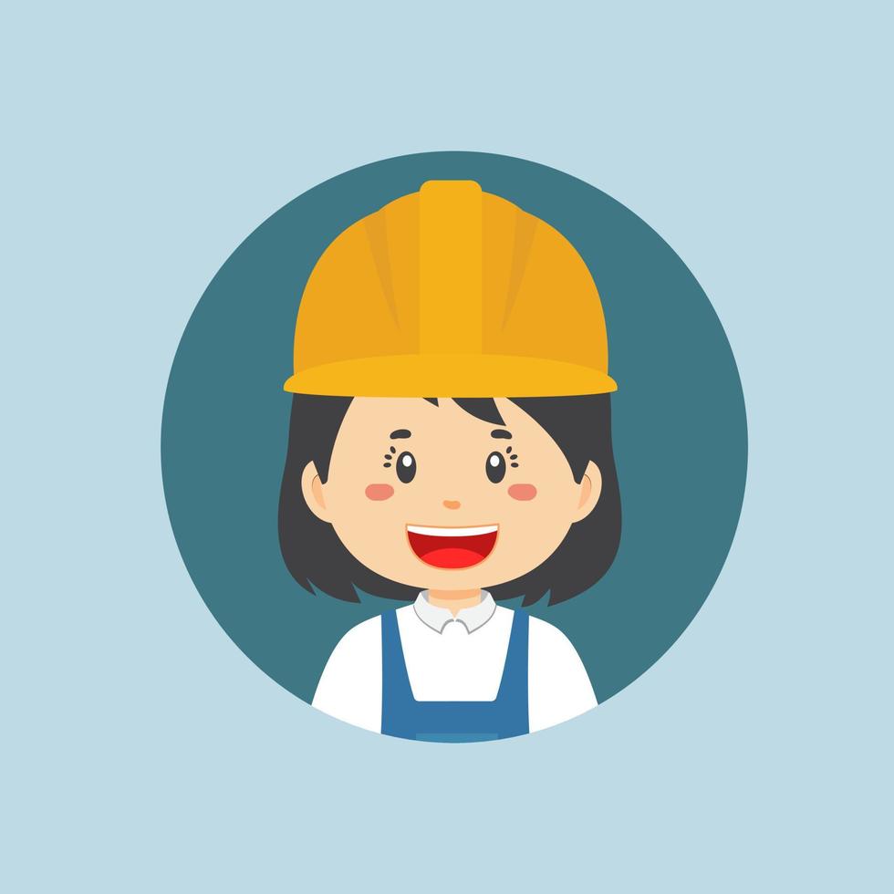 avatar de un personaje de trabajadores de la construcción vector