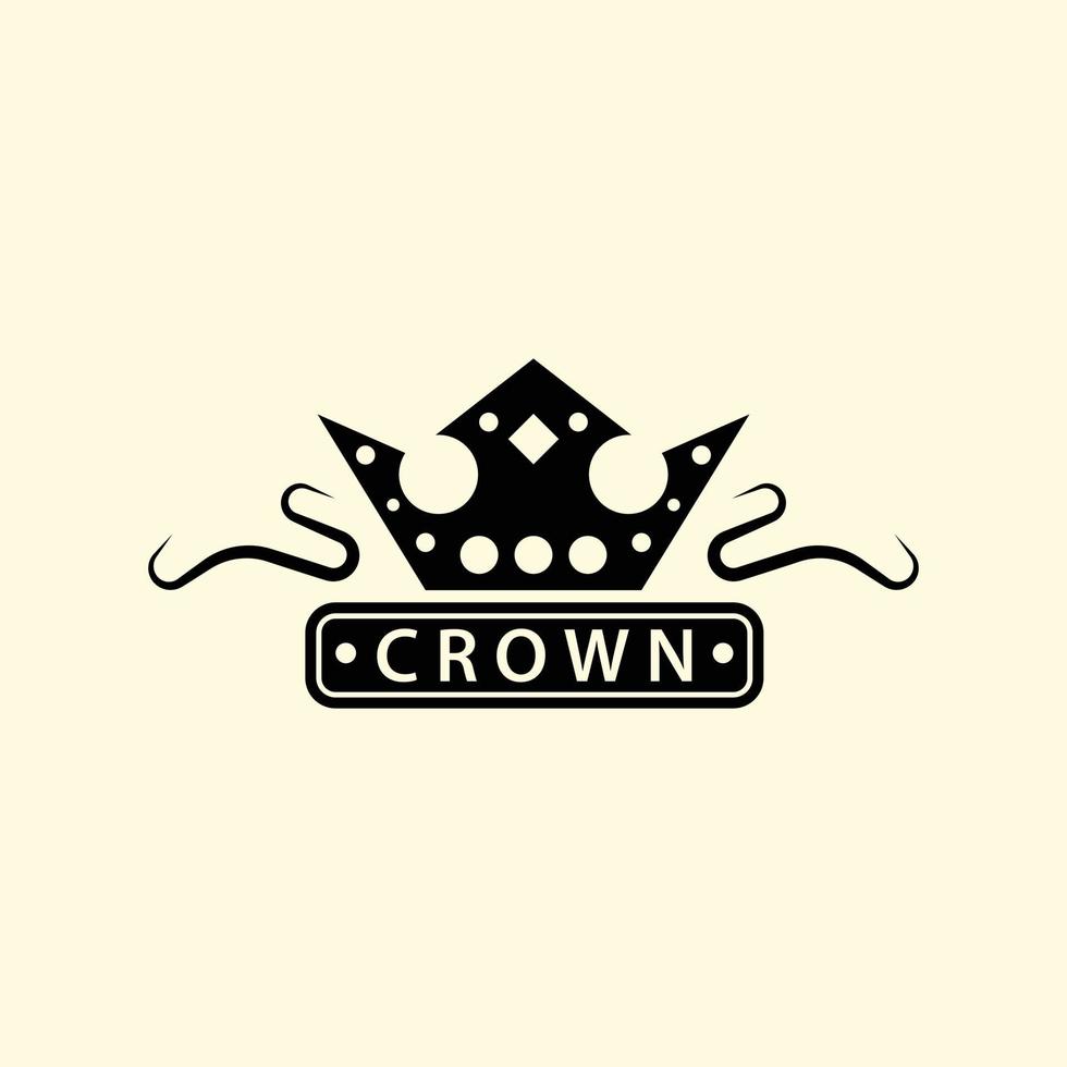 vector crown king logo icon.