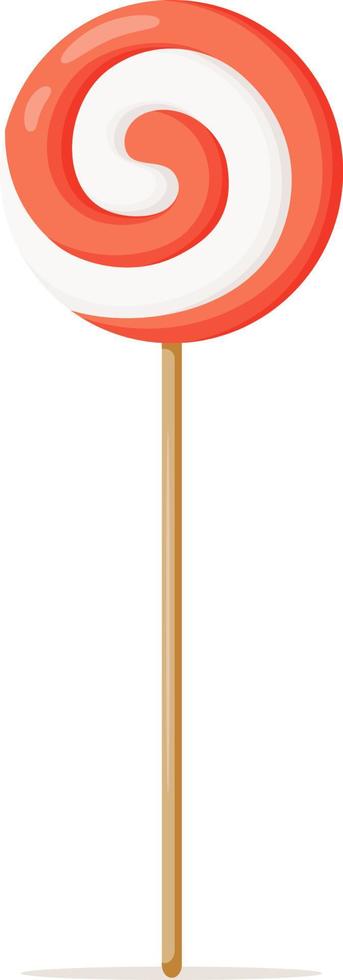 Cute hand drawn color vector illustration of lollipop candy. Vector flat graphic cartoon illustration design