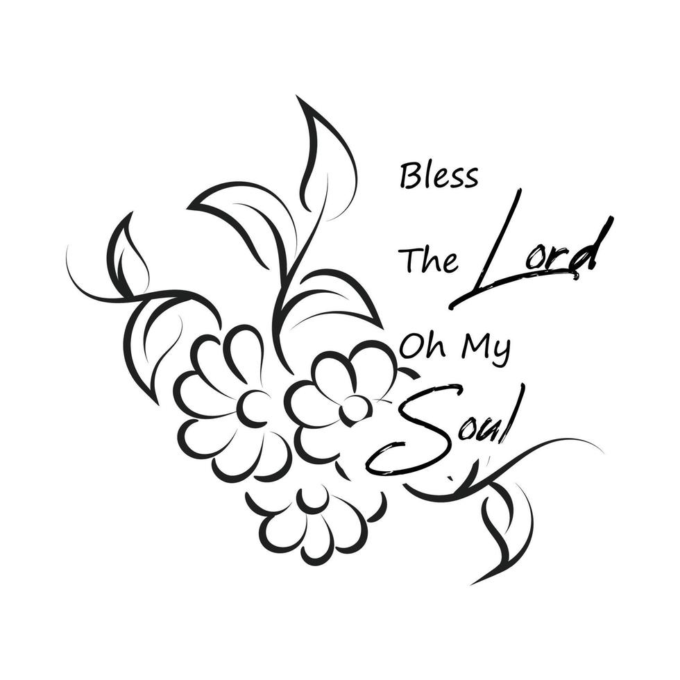 Scripture Illustration for Tattoo design. The message of the Gospel of Jesus Christ. Bible lesson for kids. vector