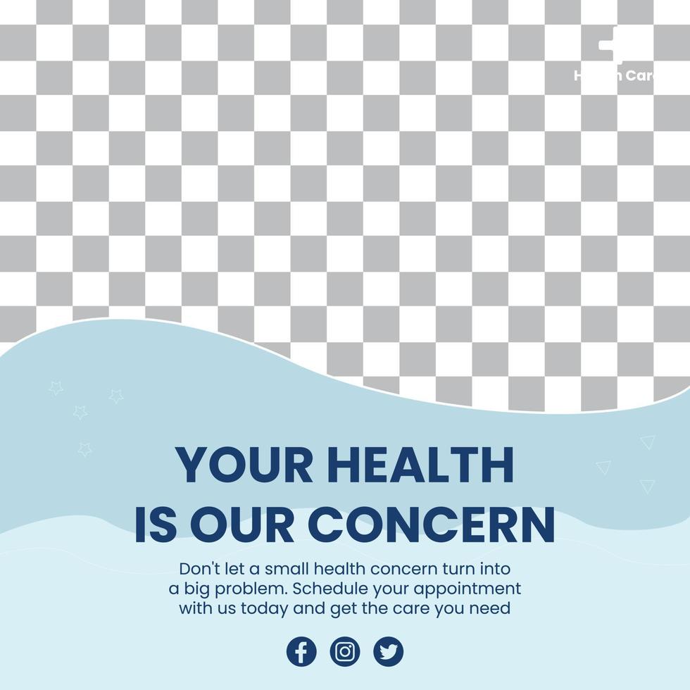 Medical healthcare flyer design template vector