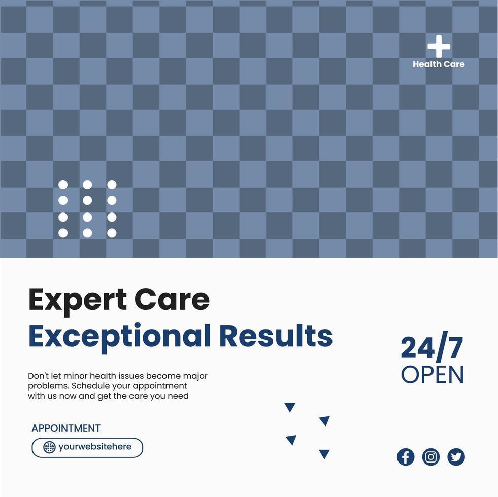 Healthcare poster vector template