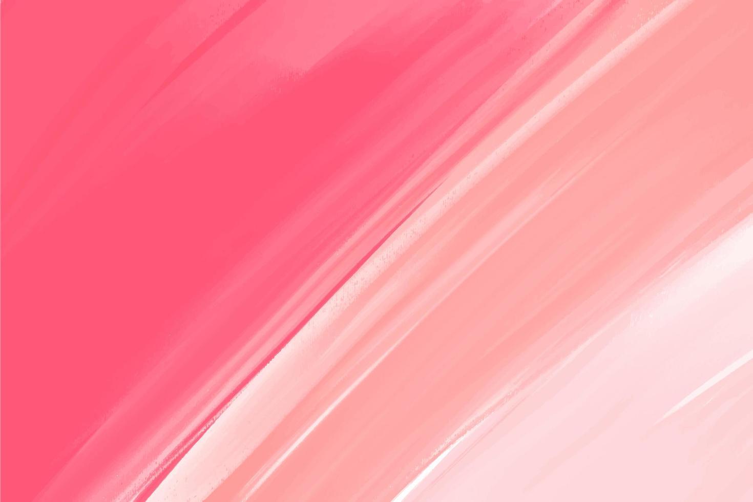 Beautiful background with acrylic brush strokes of paint on canvas in pink tones vector