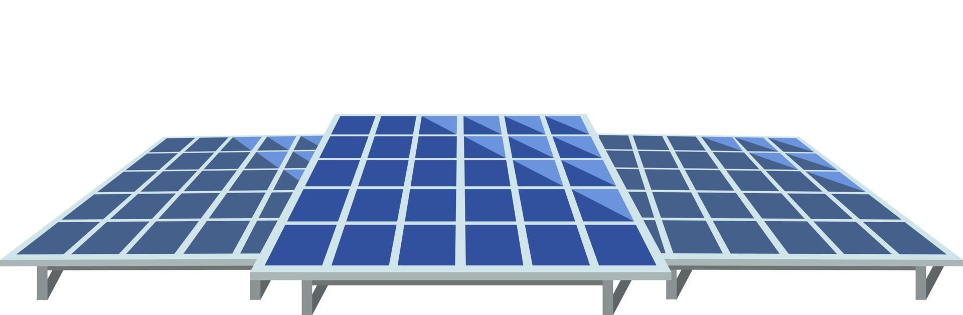 solar panels isolated on a white background vector