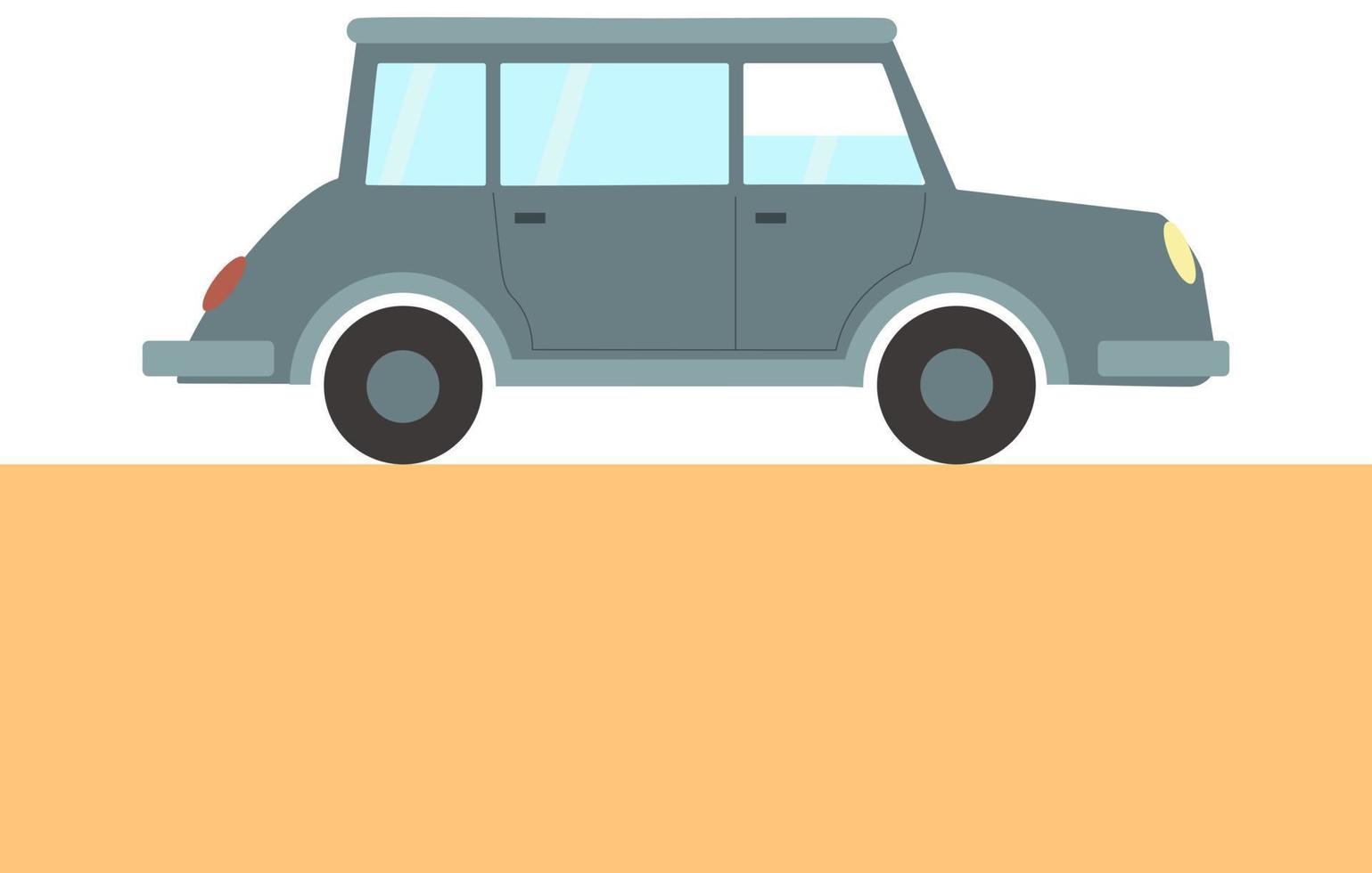 Cartoon car with minimal design vector