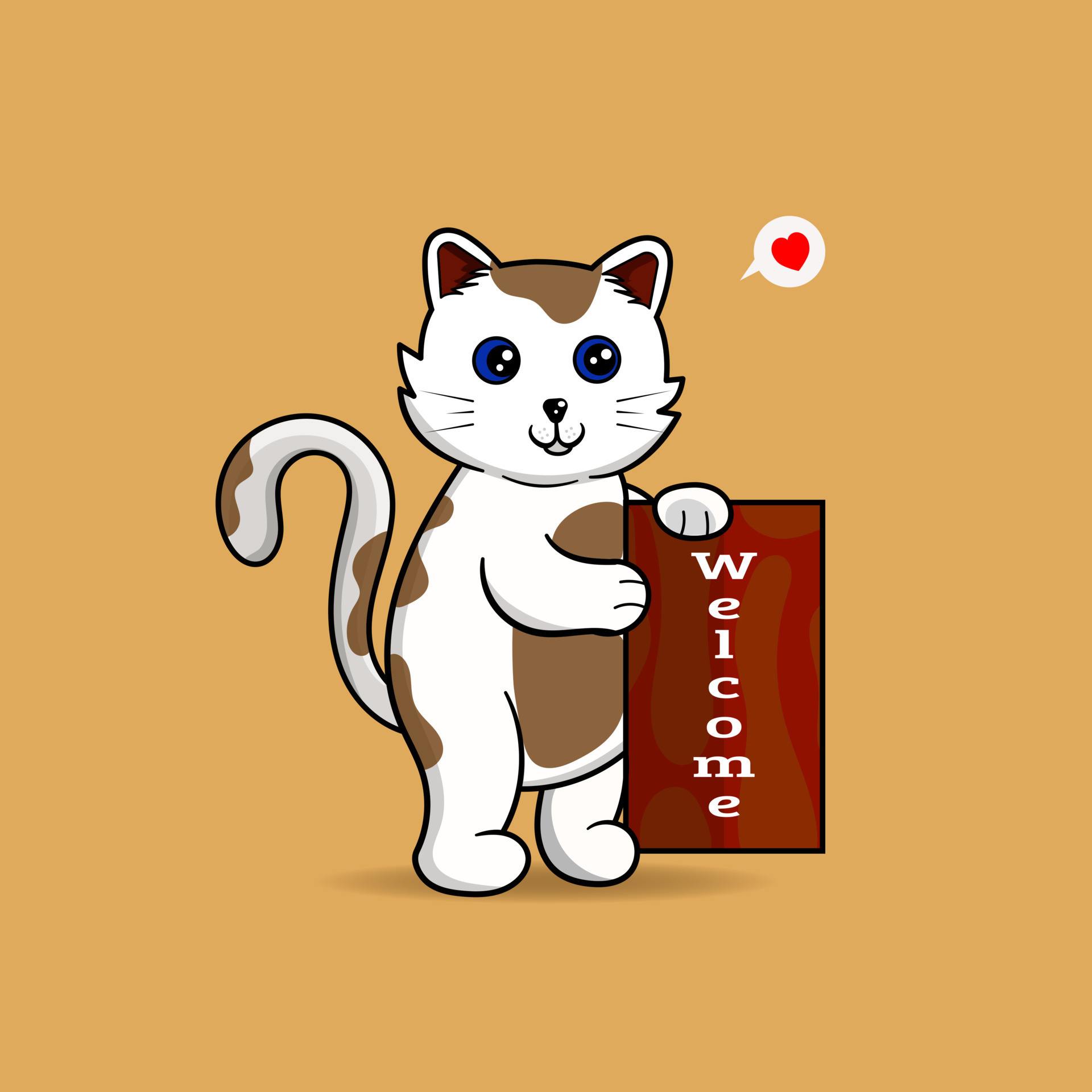 Premium Vector  Cute cat funny cartoon icon illustration