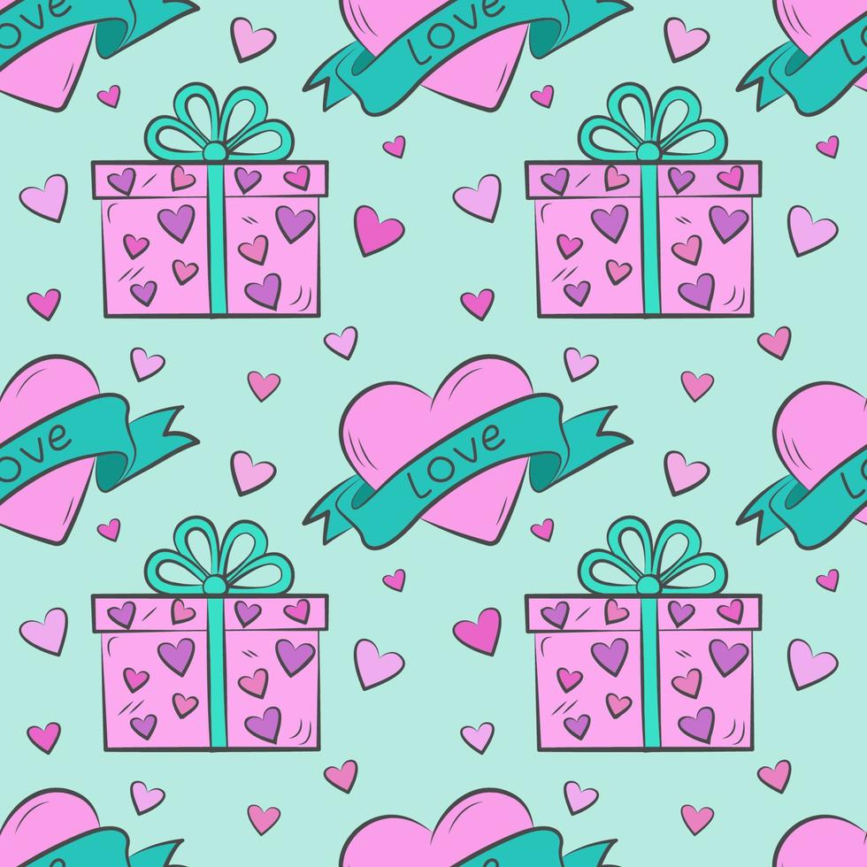 Vector pattern of cute illustrations for Valentine's Day, wedding, for websites and interfaces, mobile applications, postcards, wrapping paper, advertising.Vector pattern