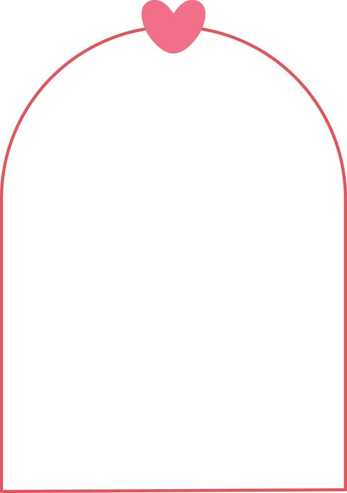 Valentine Frame Border Heart Arch Curve Shape vector