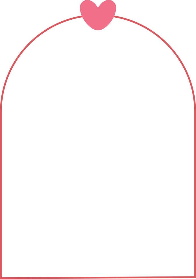 Valentine Frame Border Heart Arch Curve Shape vector