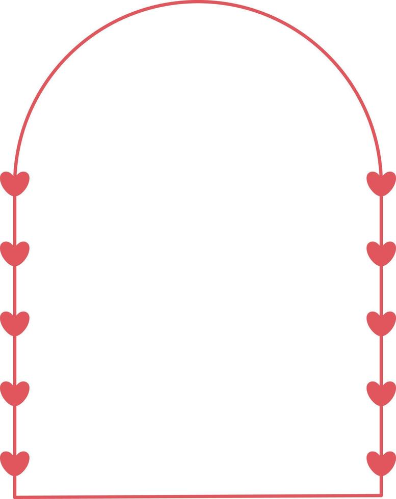 Valentine Frame Border Heart Arch Curve Shape vector