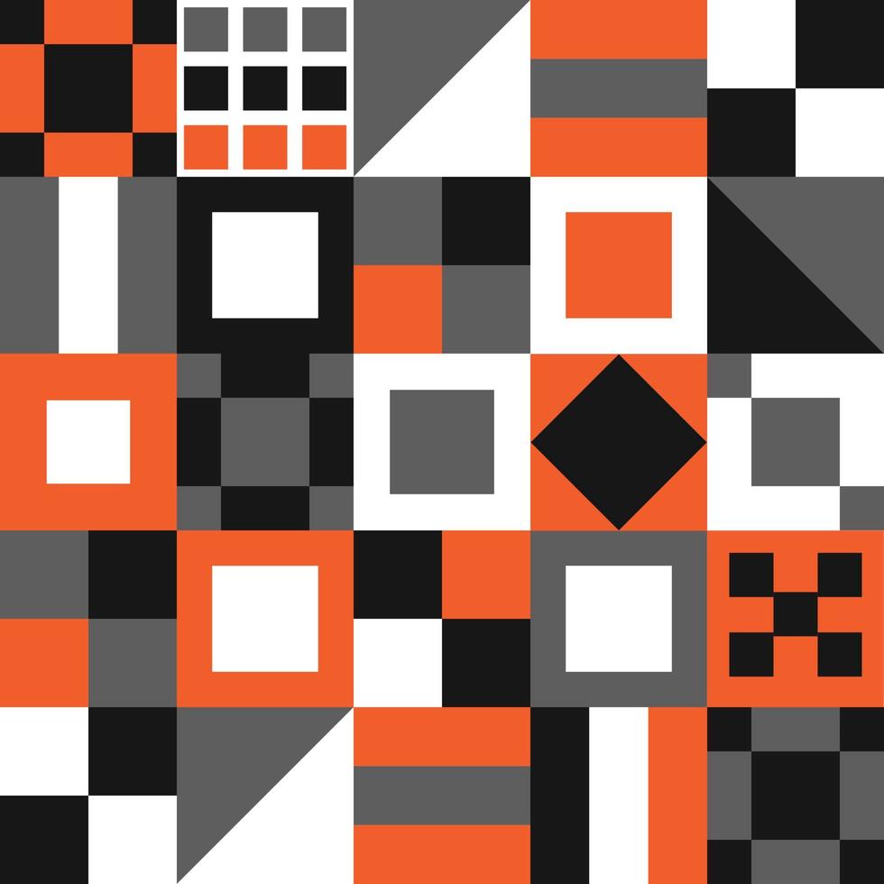 Orange and Grey Geometric Vector Pattern