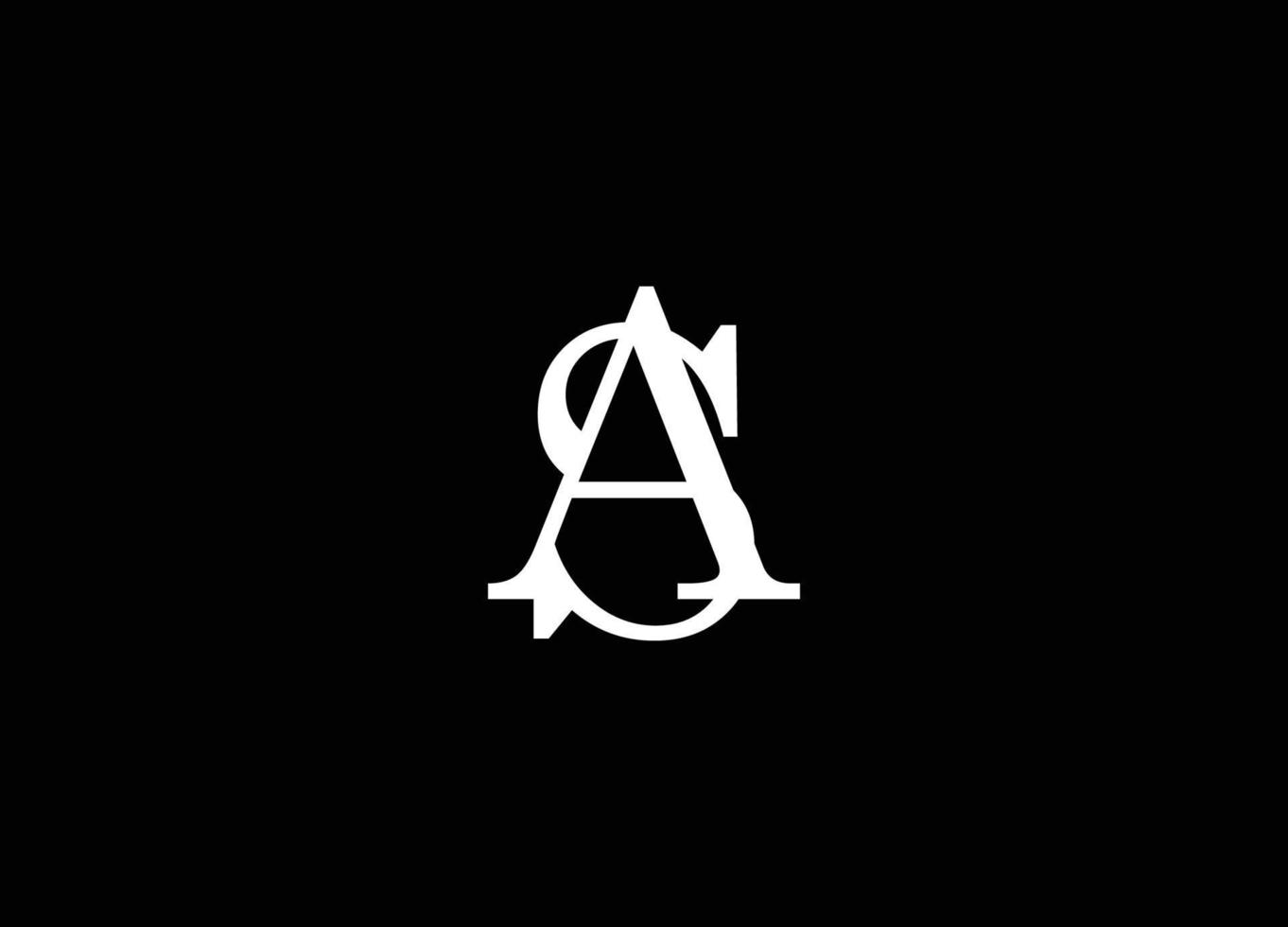 SA logo design, signature logo, letter logo design vector