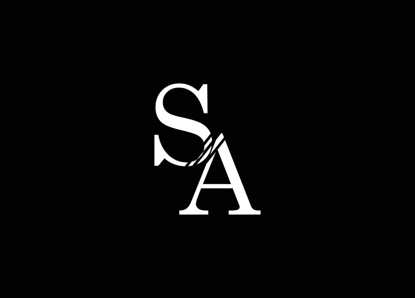SA logo design, signeture logo, letter logo design vector