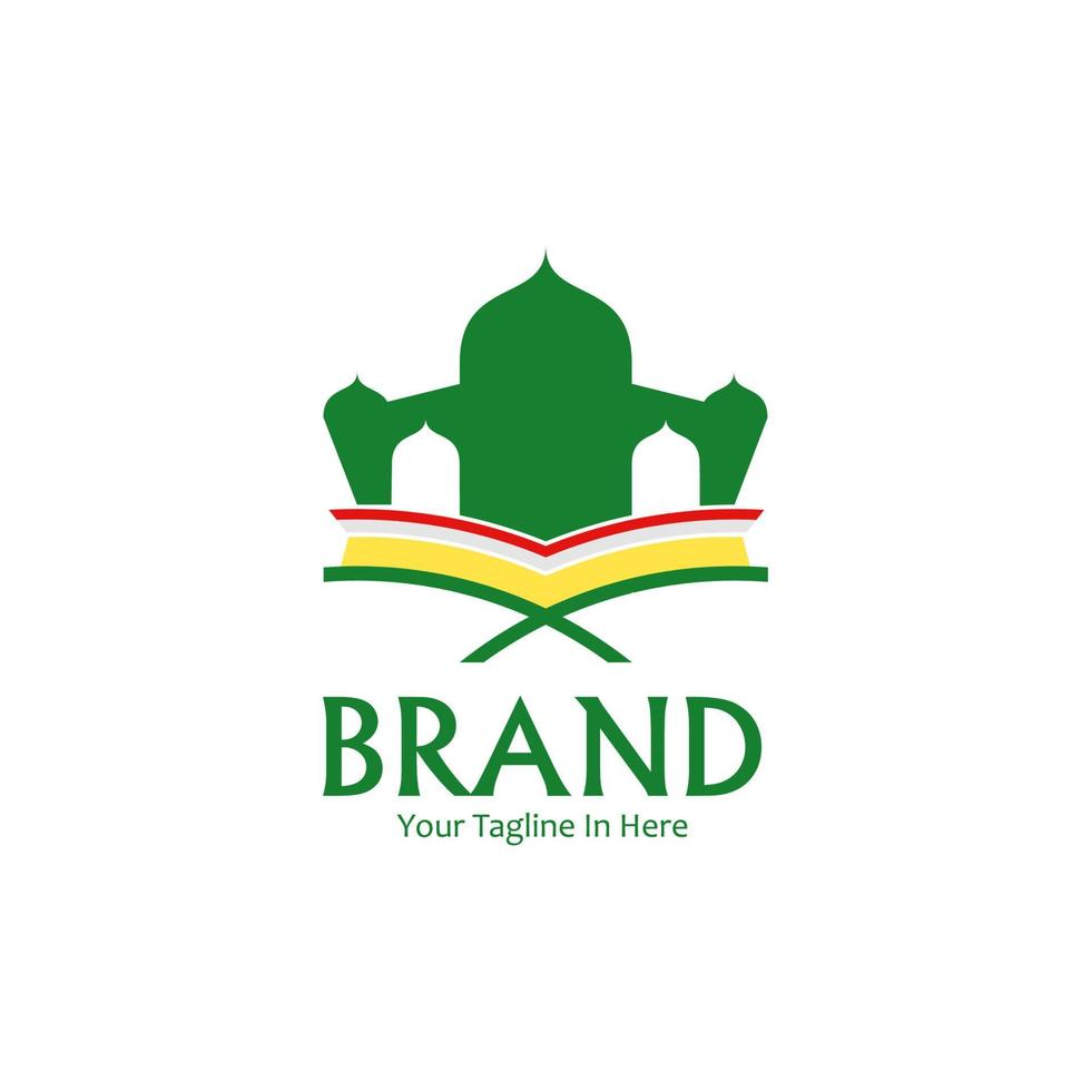 Mosque logo icon template design, place of worship for Muslims.  Mosque place to pray islamic pilgrim vector illustration
