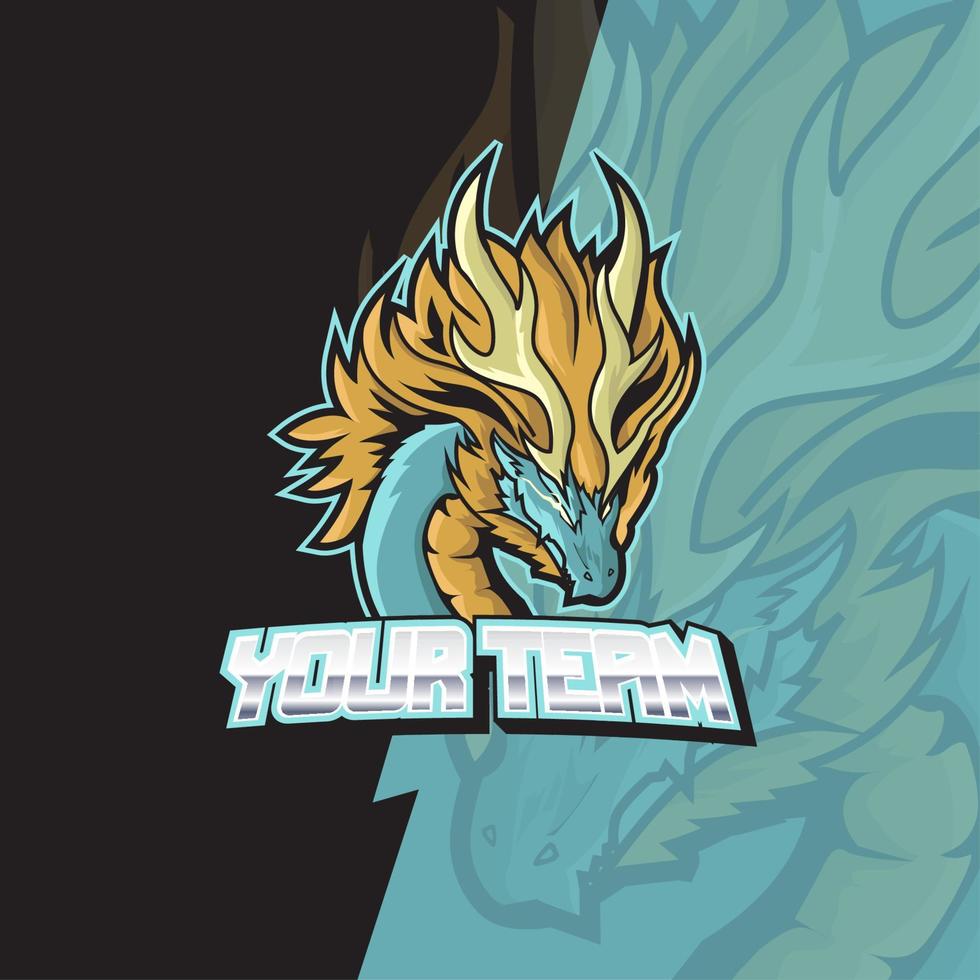 Dragon head myth vector