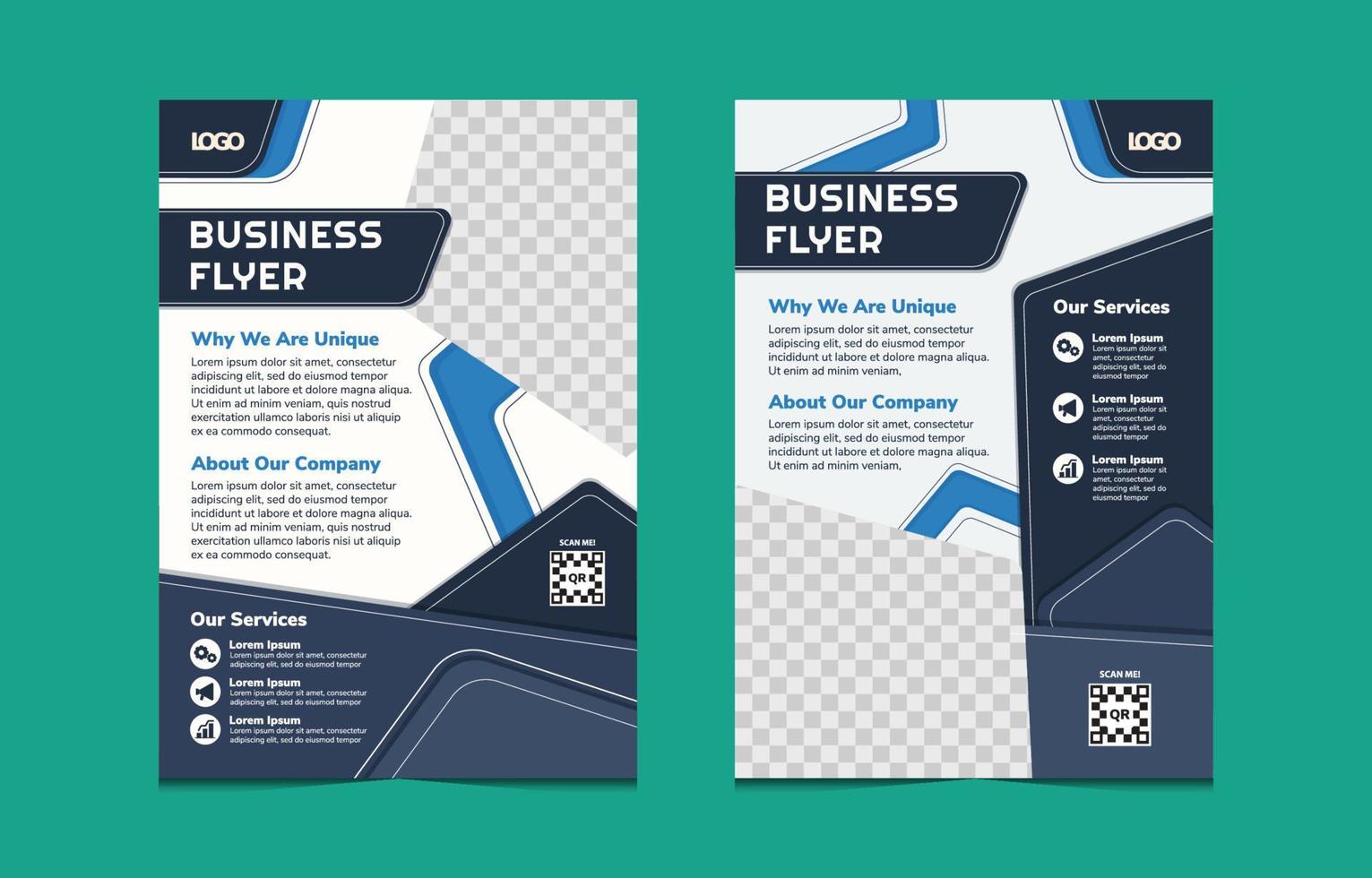 Flayer Concept With Flat Style For Business vector