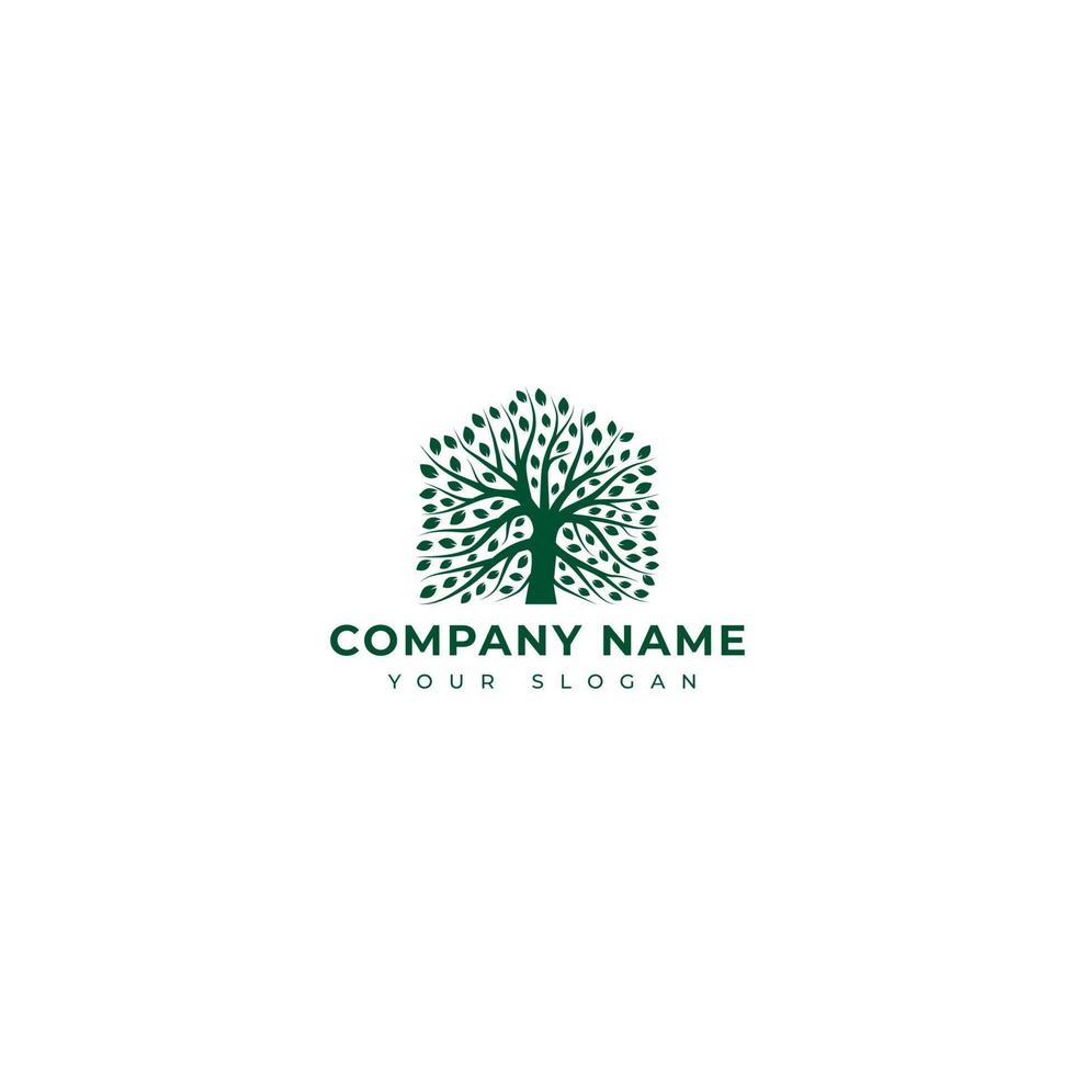 Tree house logo vector design template