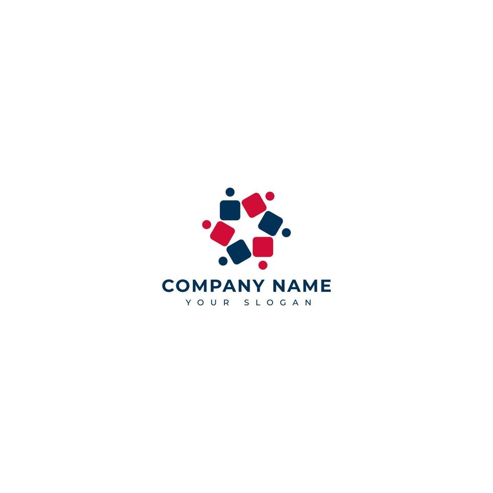 plantilla de diseño de vector de logotipo de comunidad empresarial