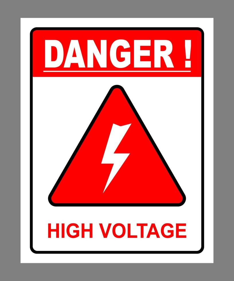 Vector printable notice board danger