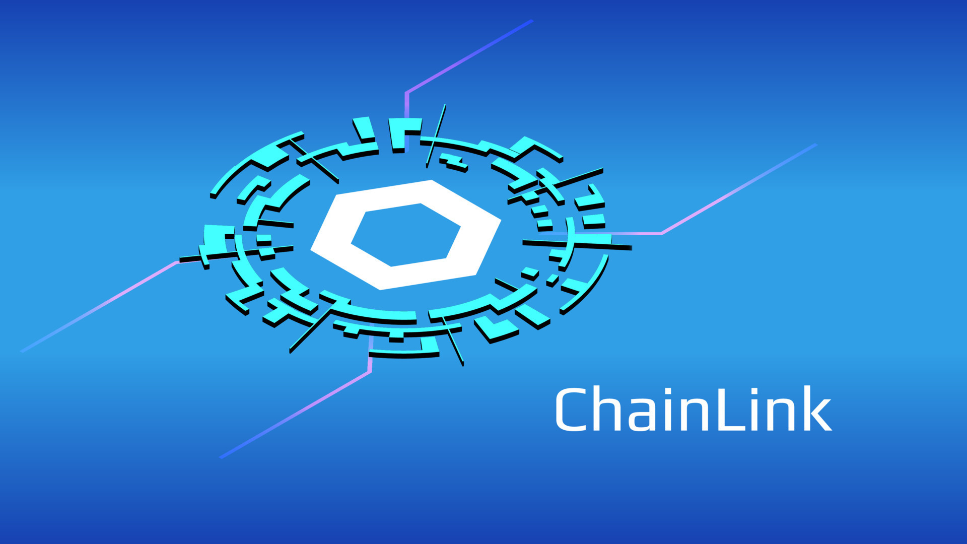 ChainLink LINK isometric token symbol of the DeFi project in digital circle  on blue background. Cryptocurrency icon. Decentralized finance programs.  Vector EPS10. 17780366 Vector Art at Vecteezy
