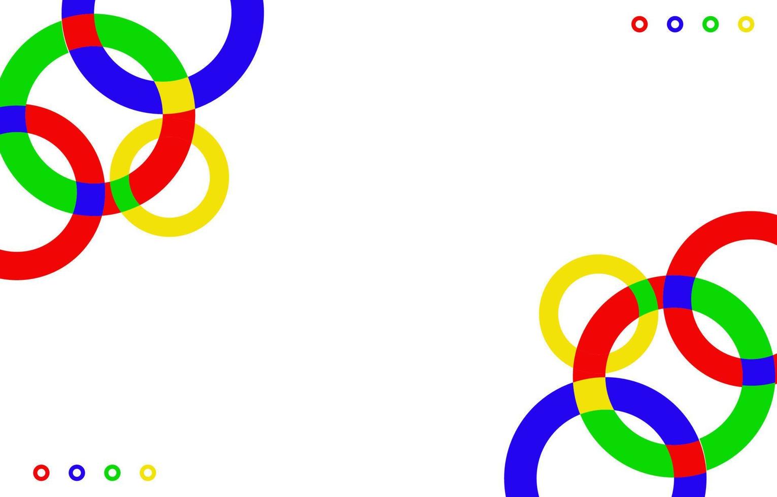 fondo abstracto con círculos de colores dinámicos en el fondo de la plantilla blanca vector