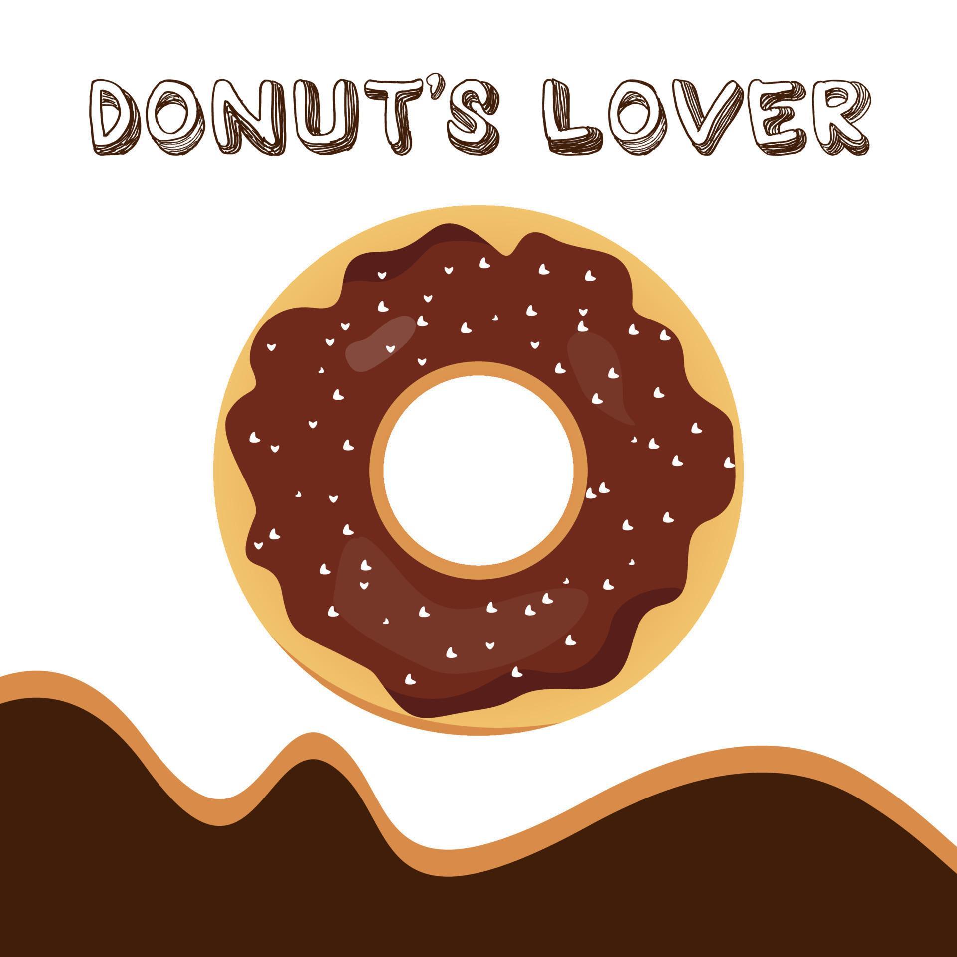Chocolate donut vector design 17780412 Vector Art at Vecteezy
