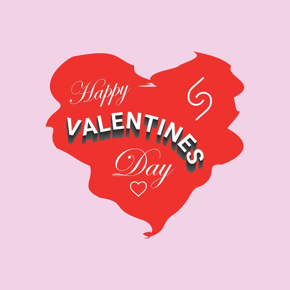 Valentines day text vector