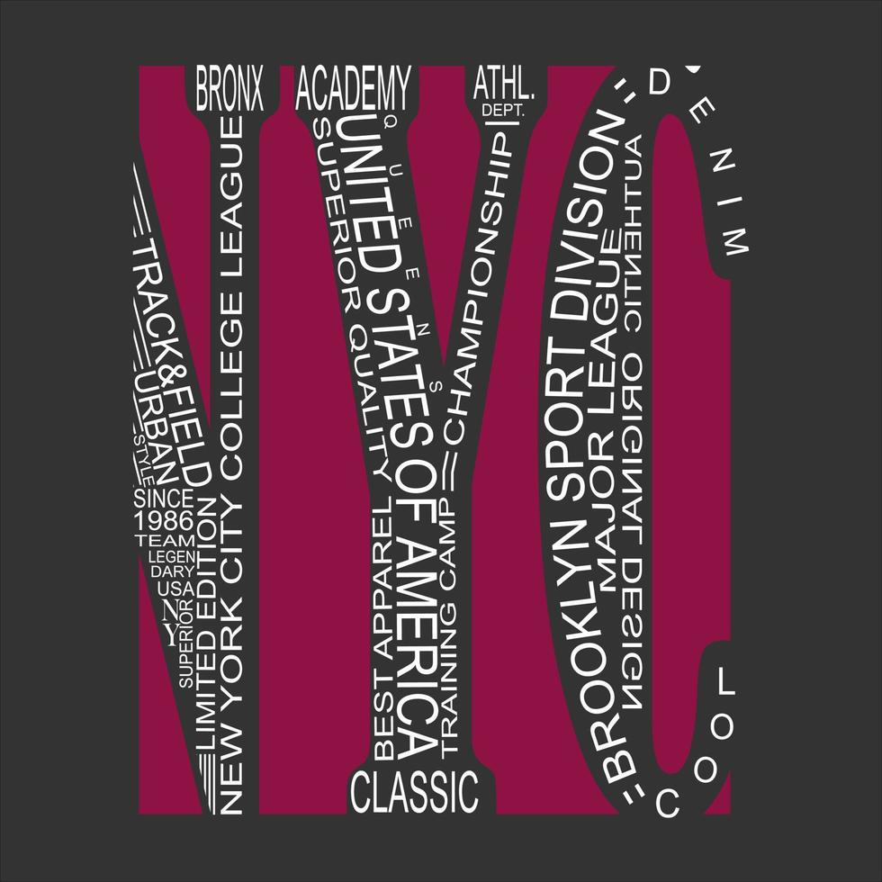 vector logo text  nyc collection design