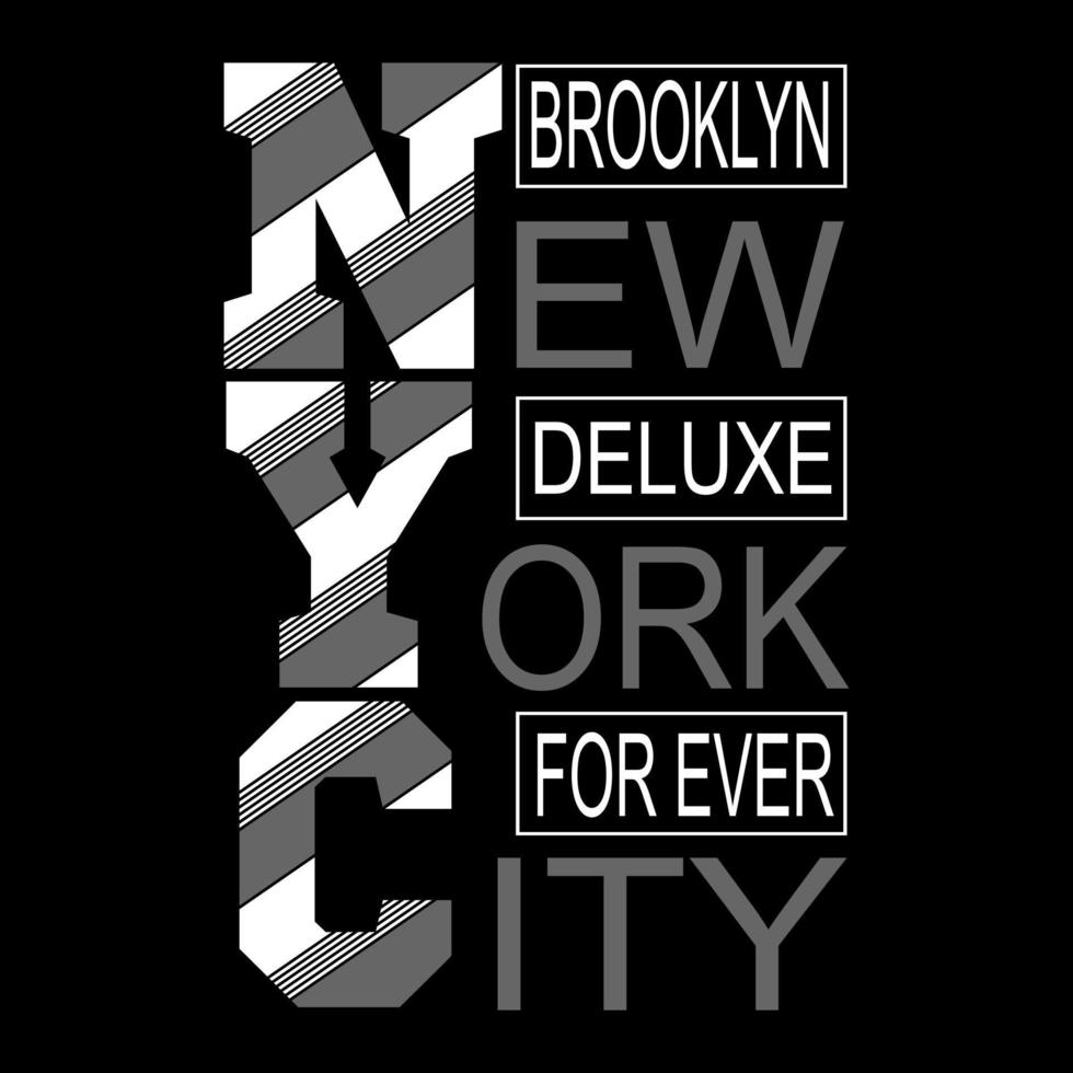 diseño de vector de tipografía de texto de brooklyn de nueva york