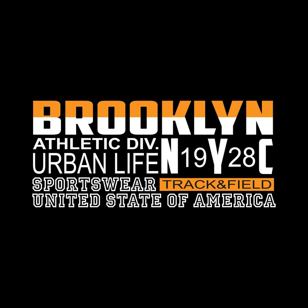 diseño de vector de división atlética de nueva york brooklyn