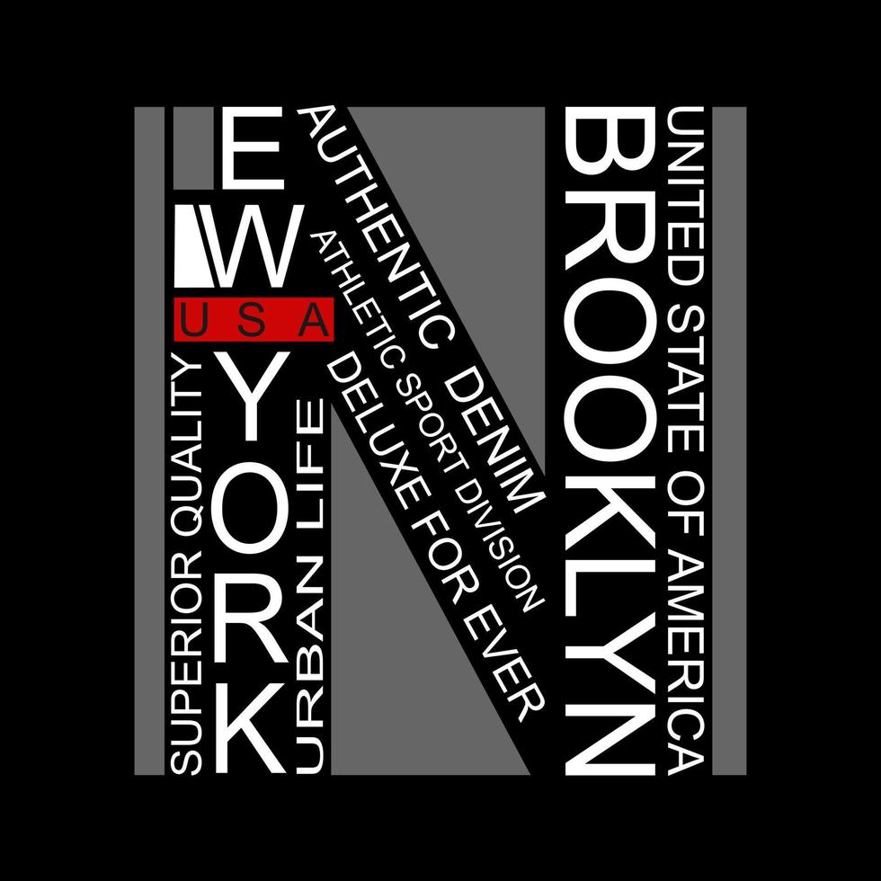 new york text vector typography design