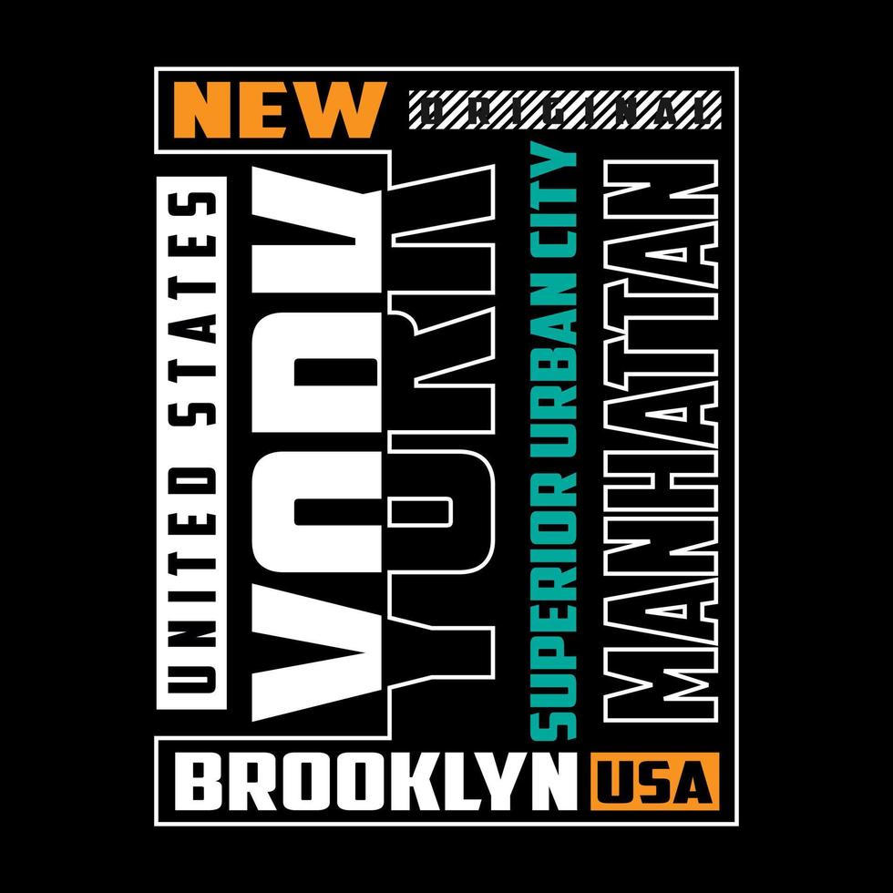 vector new york text typography design