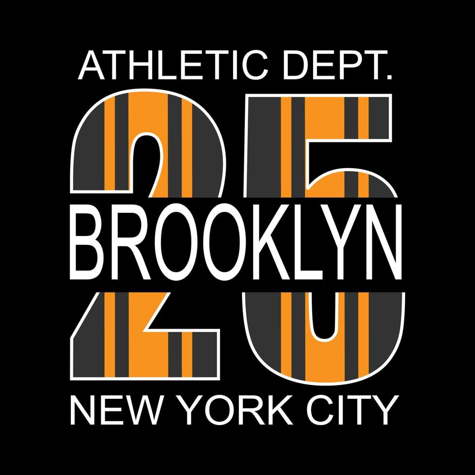 diseño de tipografía de vector atlético de nueva york brooklyn