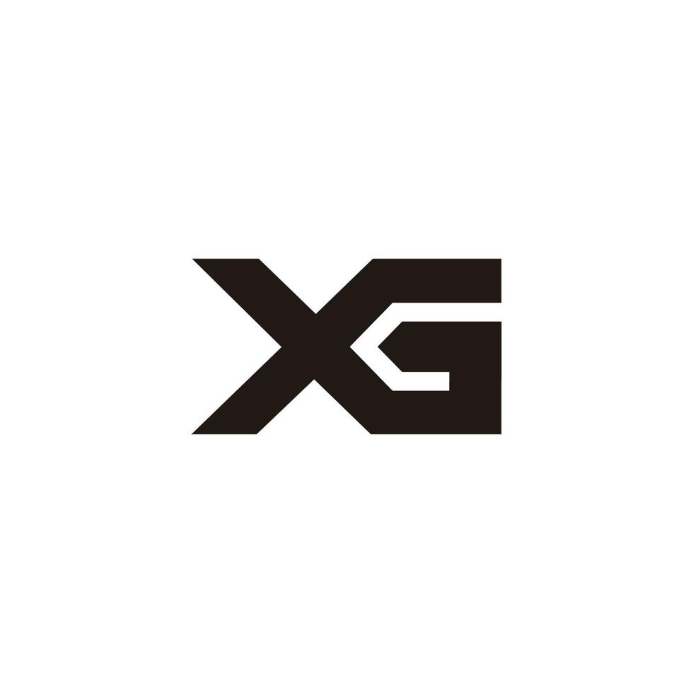 letter xg simple geometric design symbol logo vector