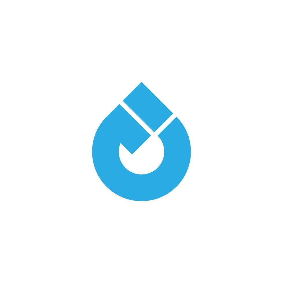 círculo rotación gota agua refrescar símbolo logotipo vector