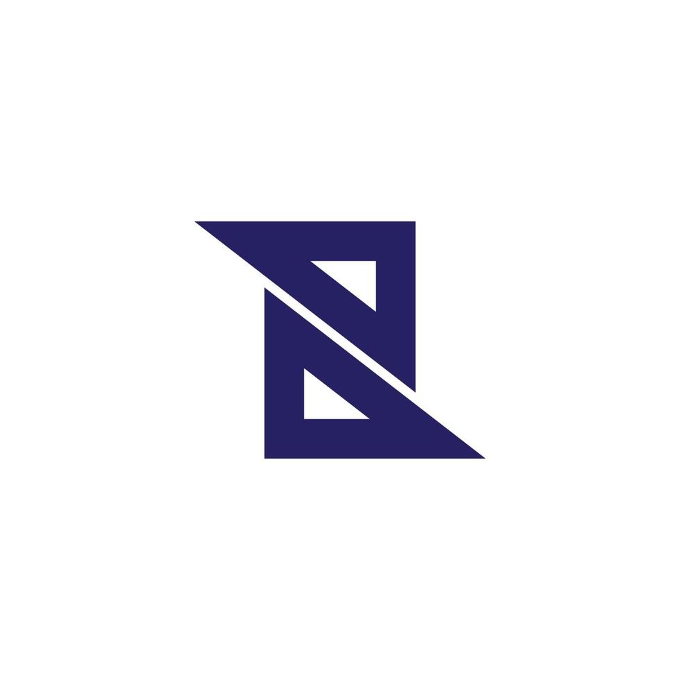 abstract letter z geometric triangle arrow logo vector