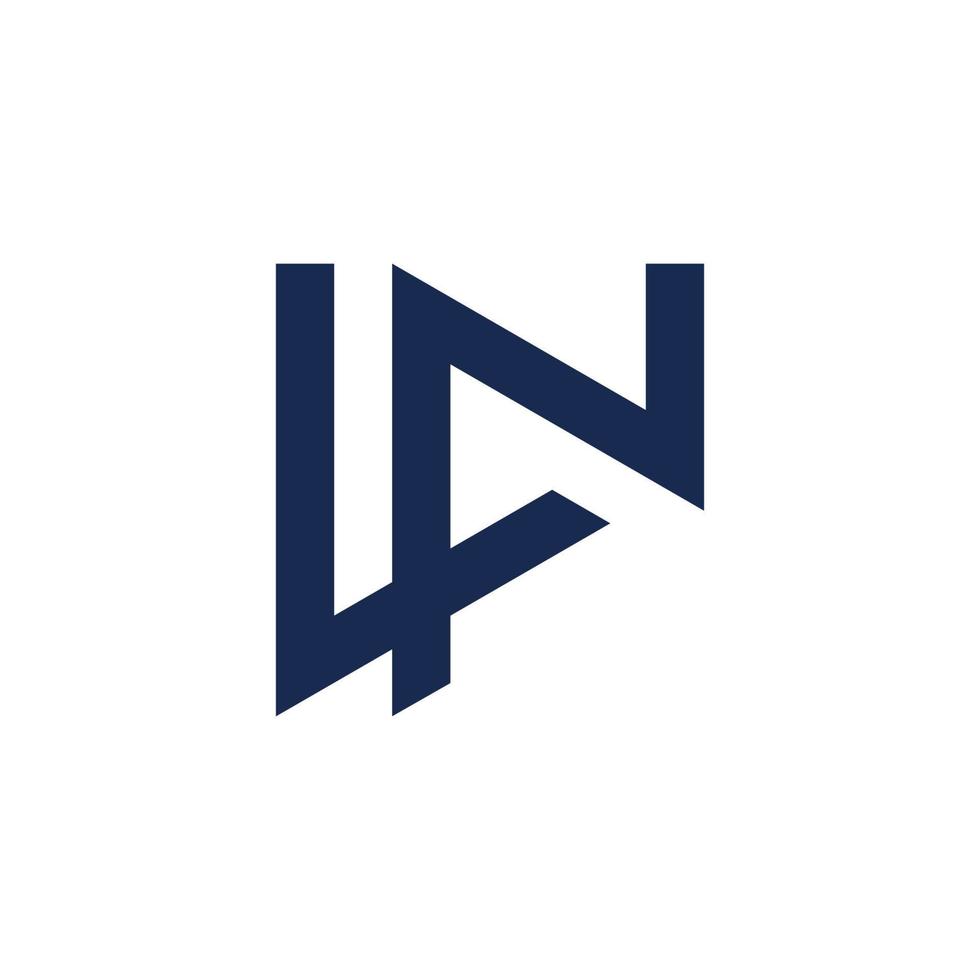 letra ln vector de logotipo lineal geométrico simple abstracto