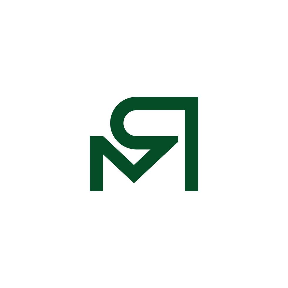 letter mq simple linked line logo vector