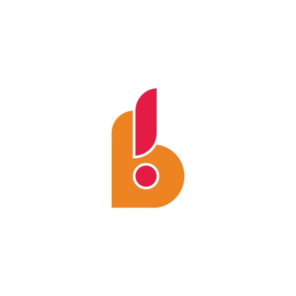 vector de logotipo de diseño de exclamación de letra b