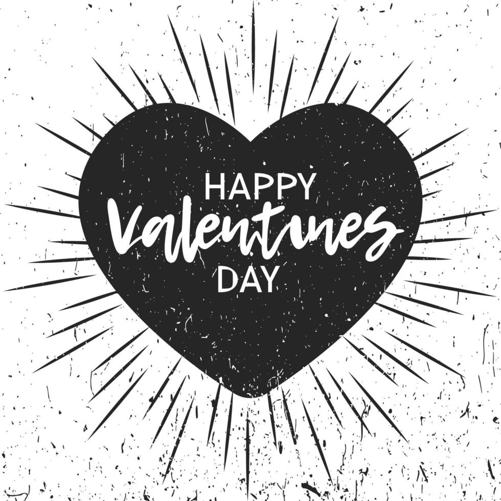 Valentine's Day. Postcard with a heart. Declaration of love. The 14th of February. Day of Love. For your design. vector