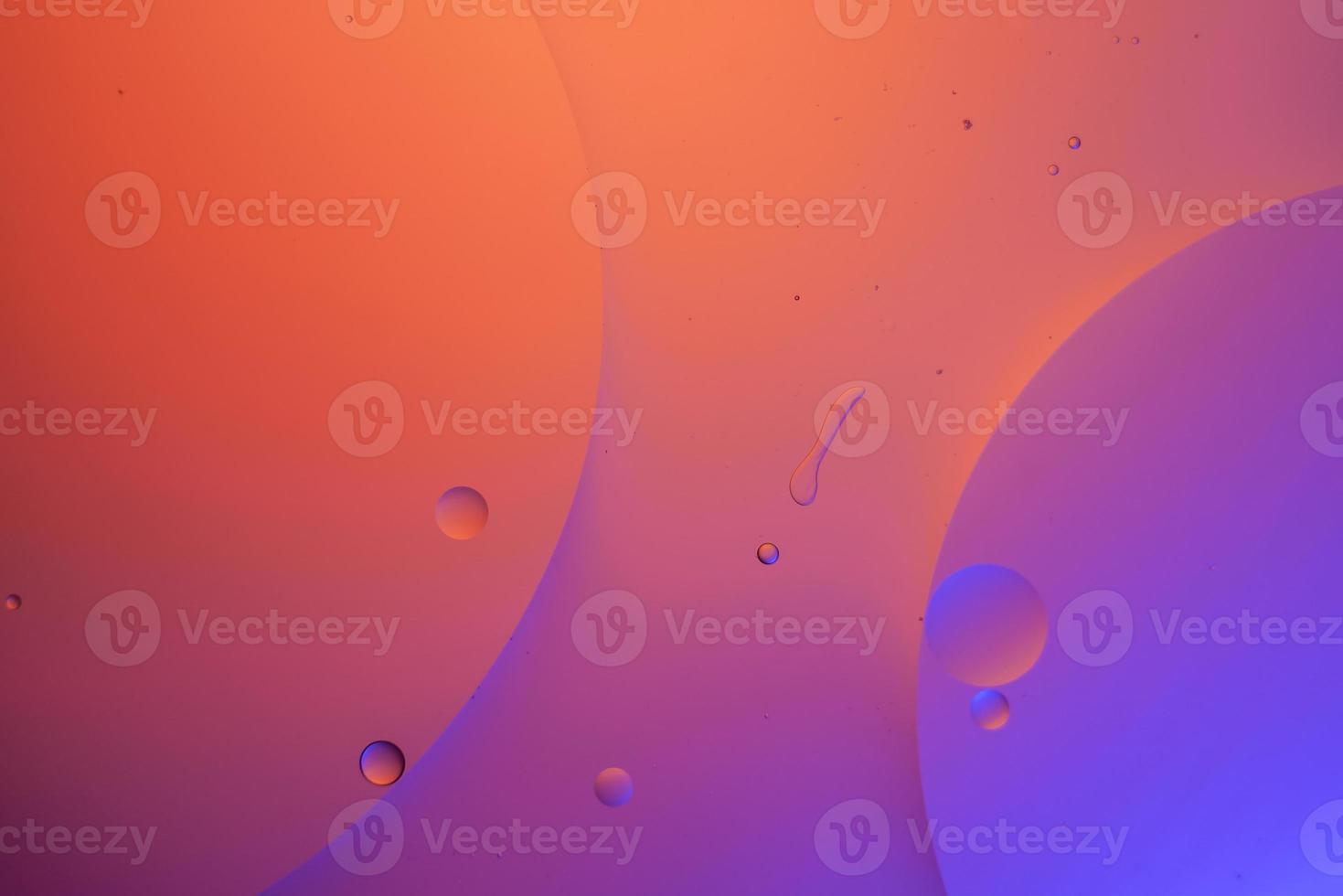 Top view movement of oil bubbles in the liquid photo
