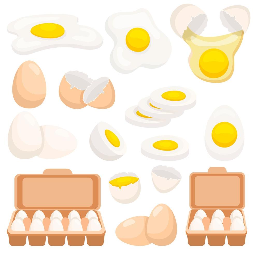 Chicken egg. Vector illustration in modern flat style. The icon is isolated on a white background. For your design.