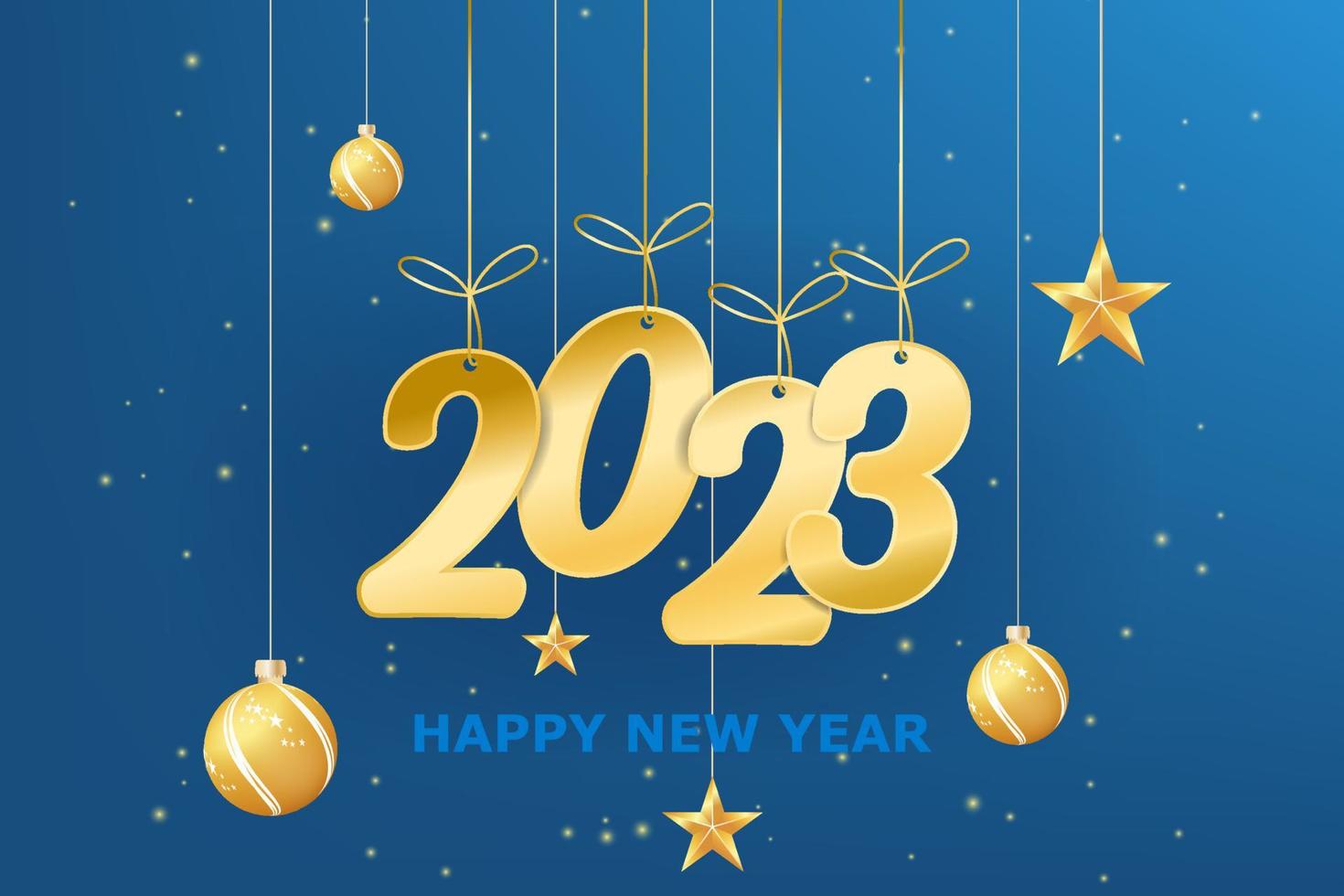 Postcard Happy New Year. 2023. Bright Christmas background. For your design. vector