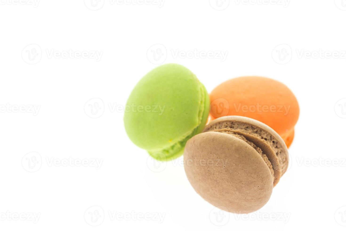 macaroons white color background photo