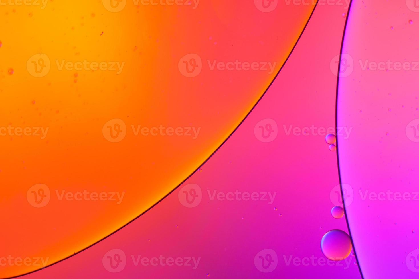 Top view movement of oil bubbles in the liquid photo
