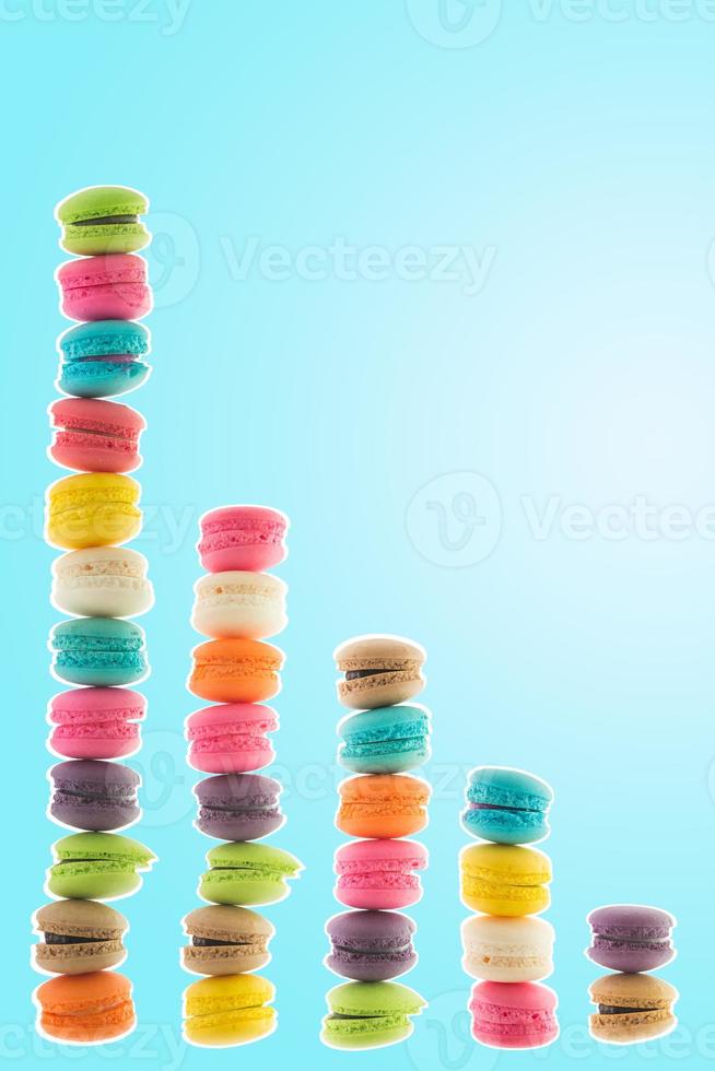 macaroons  color background photo