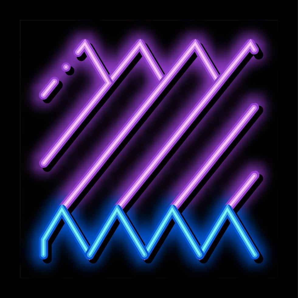 sound wave neon glow icon illustration vector