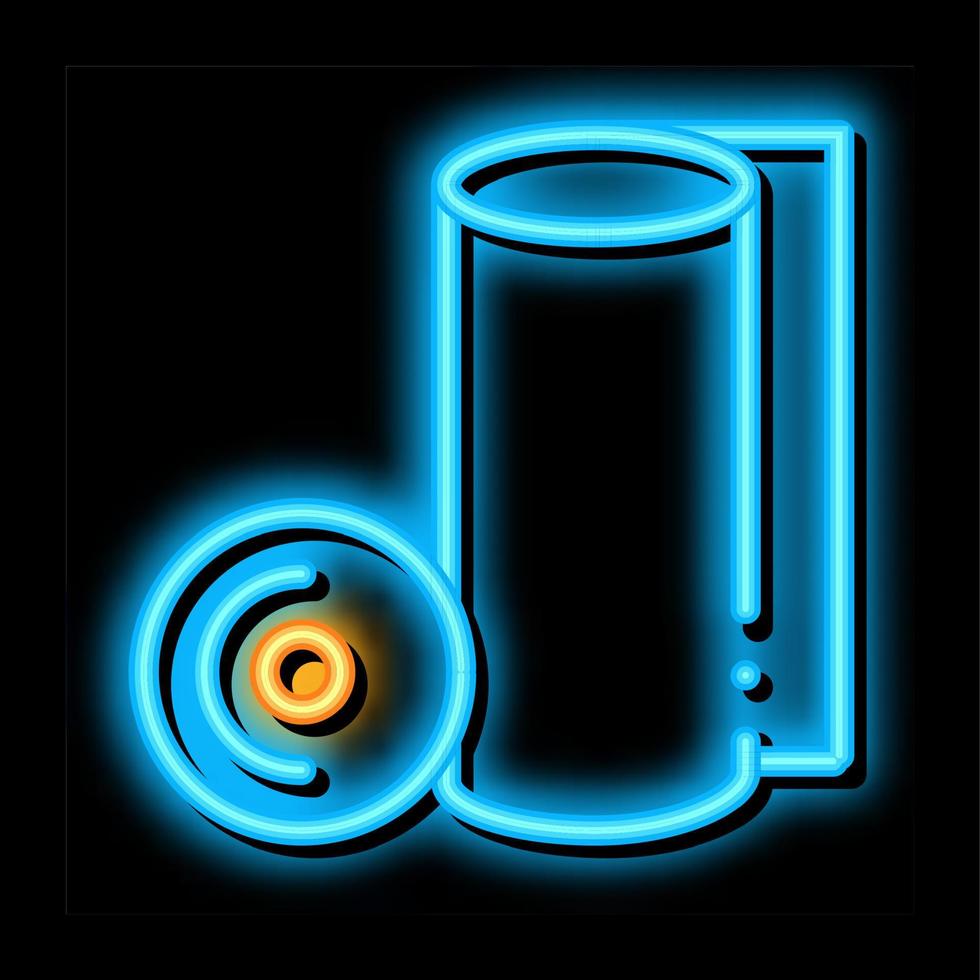 paper napkin roll neon glow icon illustration vector